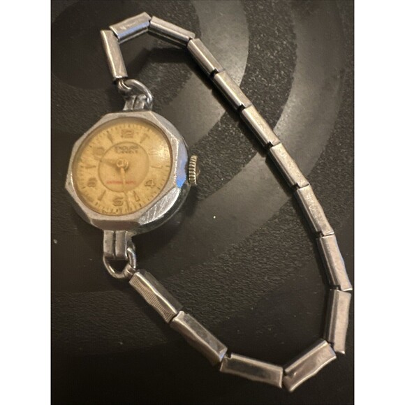 Endura Women's Automatic Watch 7 jewels Works Stretch Bracelet Stainless VTG - Picture 1 of 6